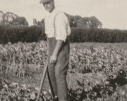 James Holiday hoeing Six Acres People