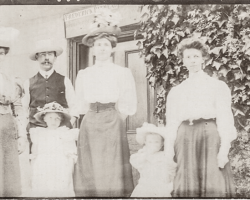 Frank Bitmead with family at The Nag's Head, Nelly's People