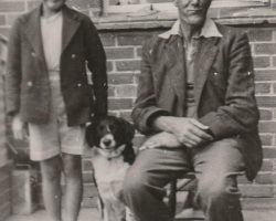 Brian Chainey and Nigel Holliday outside 13 Sinodun View 1936
