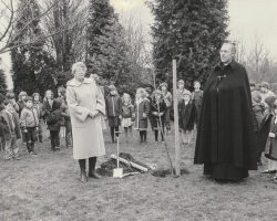 1984 Tree planting at St Laurence School